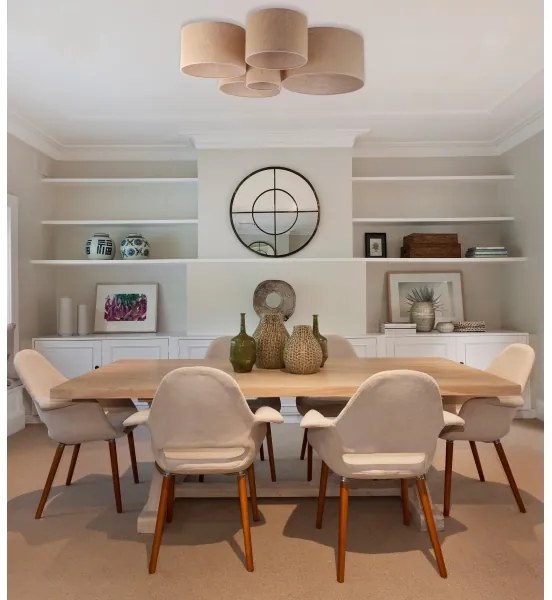 Duolla - Plafonieră ROLLER PENTO 5xE27/60W/230V bej