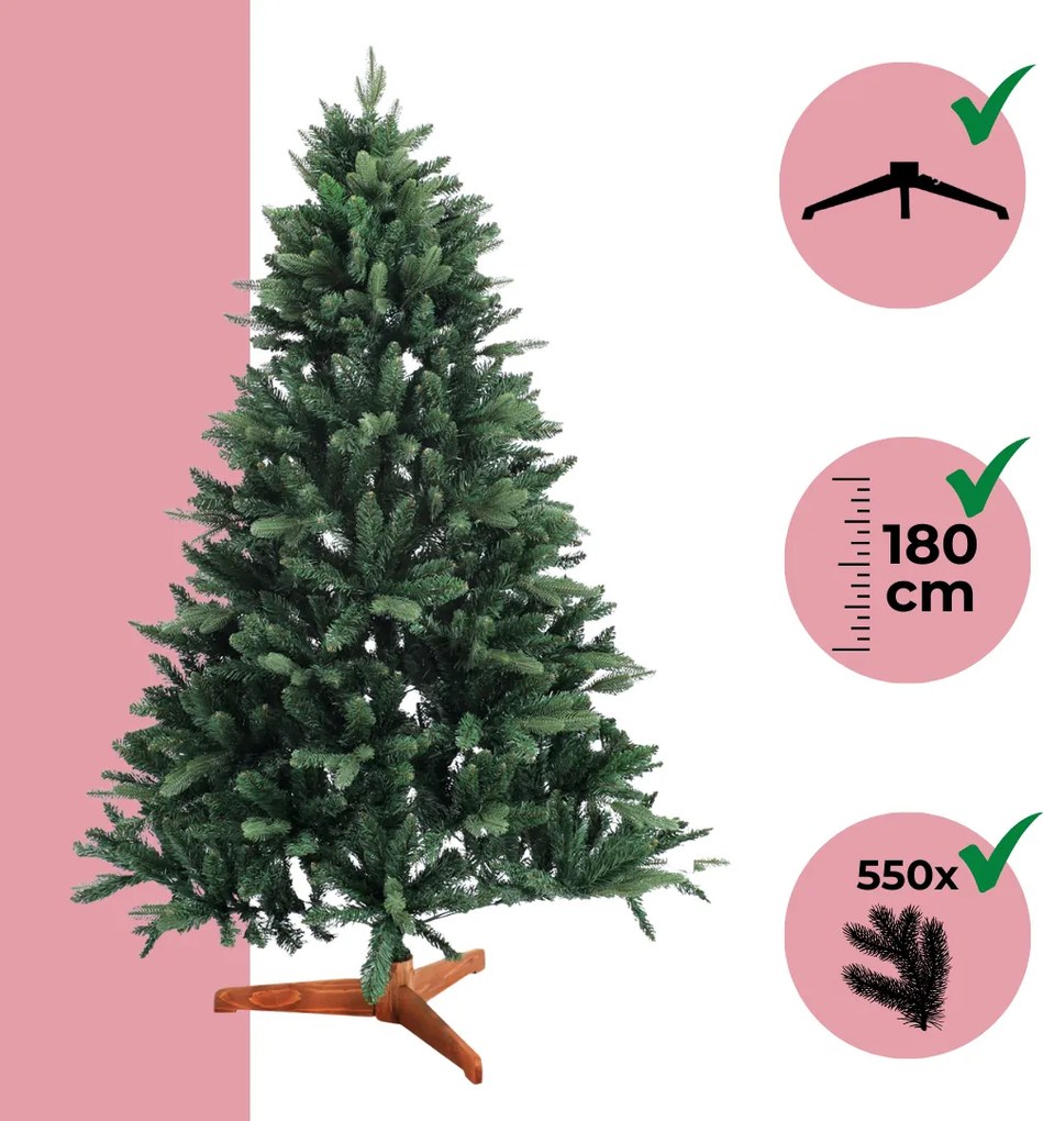 Brad de Crăciun artificial FROST, 180 cm, verde Casaria