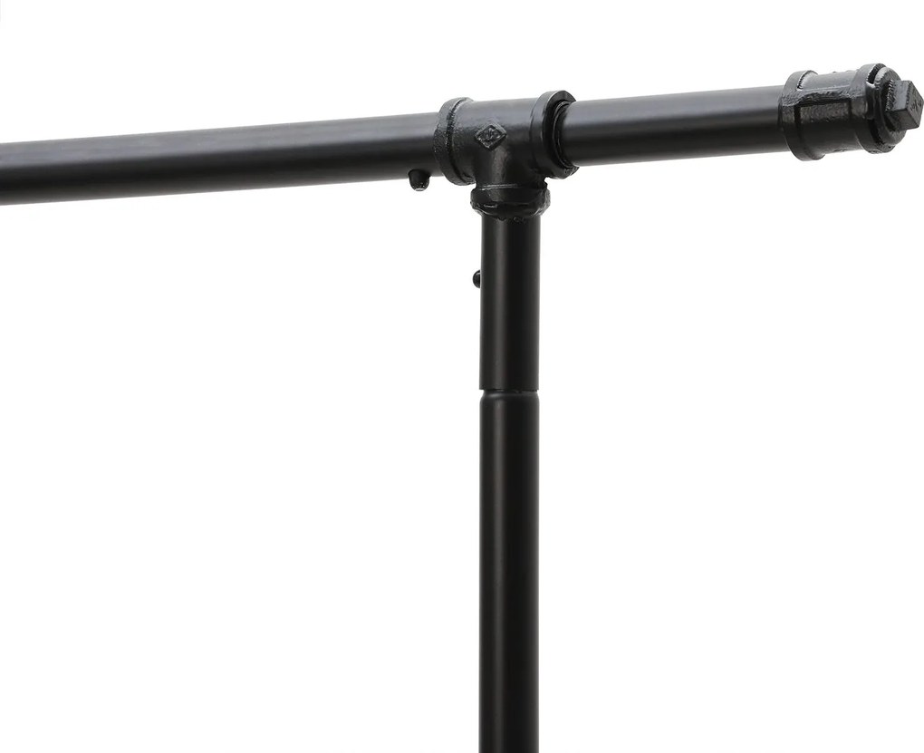 Regal de haine multifunctional negru pe roti RALVO