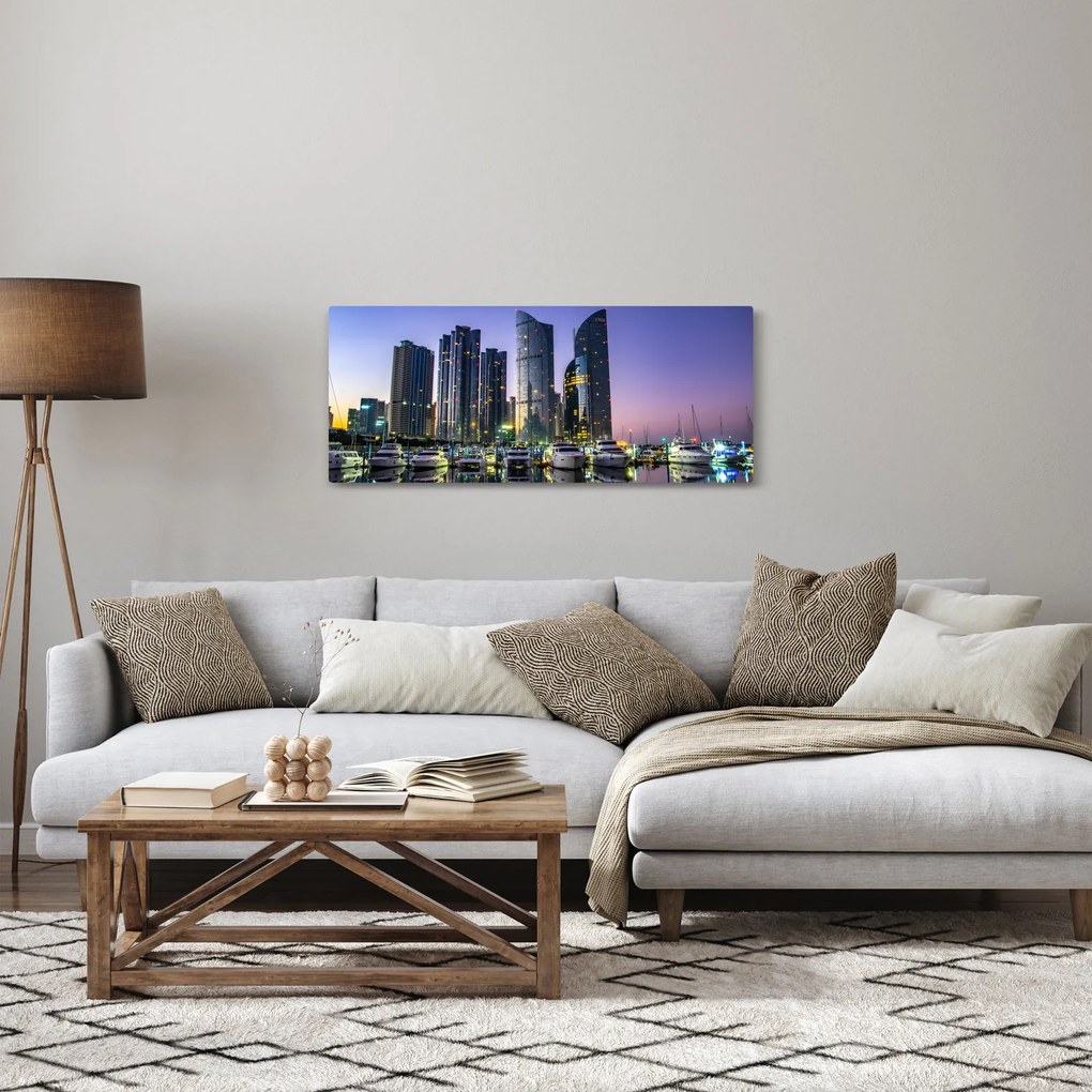 Tablou cu iahturi și zârie-norii (120x50 cm)