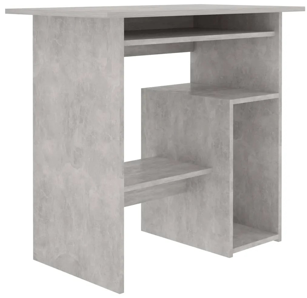 801368 vidaXL Birou, gri beton, 80x45x74 cm, lemn prelucrat