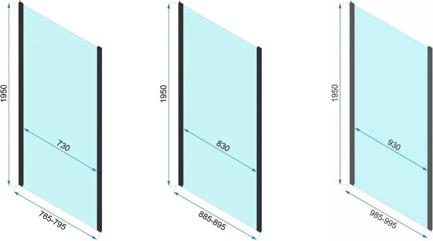 Cabina dus REA Rapid Swing 120x90 cm crom