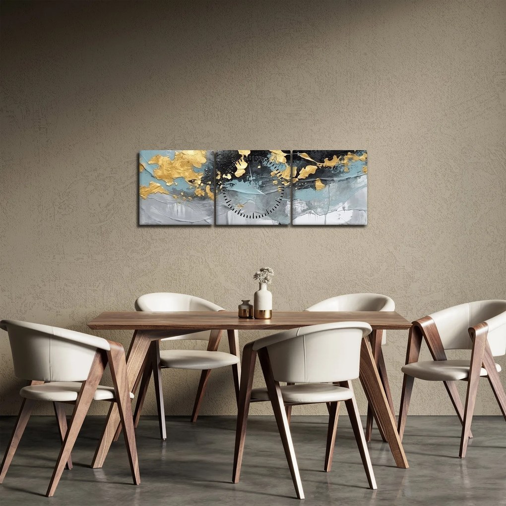 Tablou - Abstracție (cu ceas) (90x30 cm)