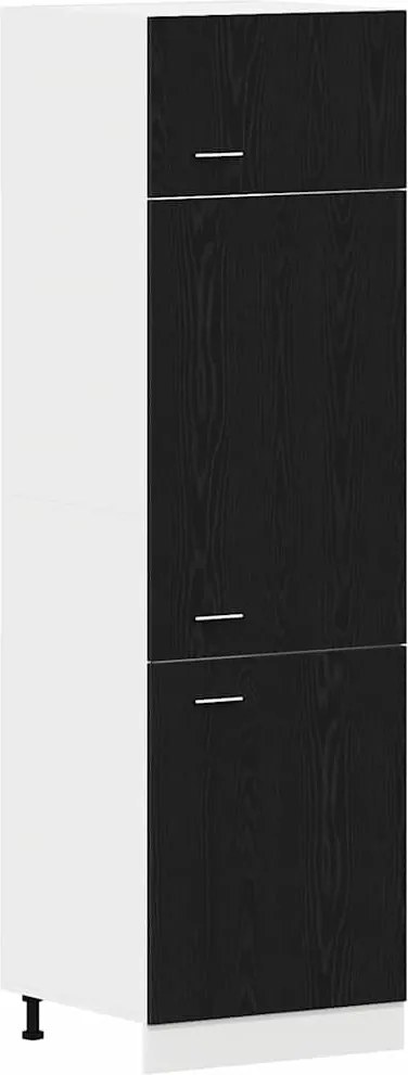 vidaXL Dulap suspendat cu raft Lyon Stejar Negru 60 x 31 x 207 cm