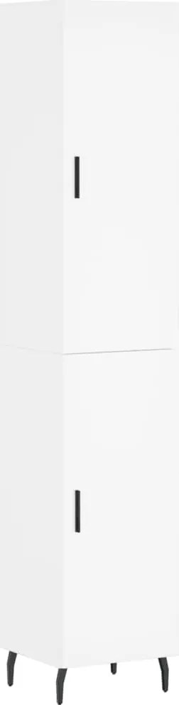 vidaXL Dulap înalt, alb, 34,5x34x180 cm, lemn prelucrat