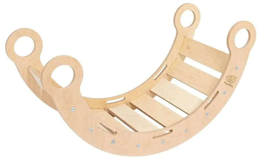 Leagăn în culoare naturală din lemn de pin 39x75x38 cm Montessori – Meowbaby