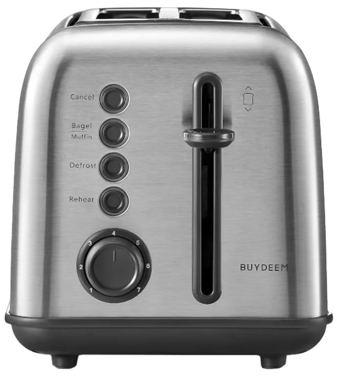 Prajitor de paine Buydeem DT620E-SS/EU, 900W, Pana la 204C°, 7 programe, Deschidere larga, Pop-up mare, Inox