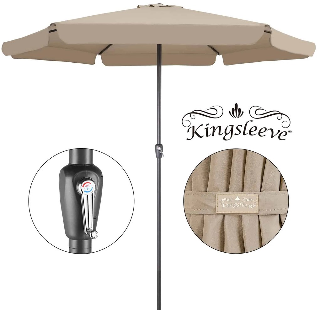 Deuba Umbrelă de soare de grădină Maui Ø330cm - taupe