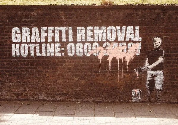 Poster Graffity Removal Hotline, Banksy