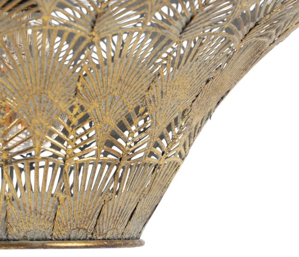 Lustră aurie cu abajur din metal ø 47,5 cm – Ixia