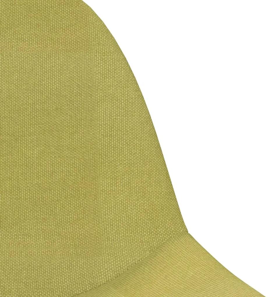 Scaune de masa pivotante, 4 buc., verde, material textil 4, Verde