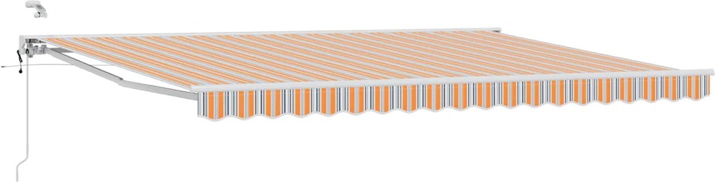 vidaXL Cort electric retractabil Albastru și portocaliu 4,5 × 3 m