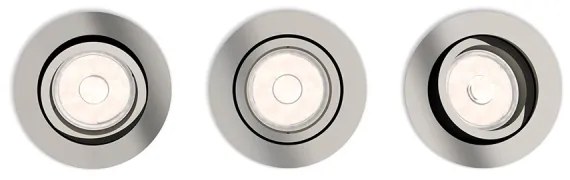 Philips 50393/17/PN - SET 3x Lampa incastrata DONEGAL 1xGU10/5,5W/230V