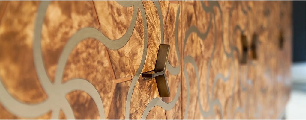 Comodă lemn masiv Alhambra, 208 × 50 × 90 cm