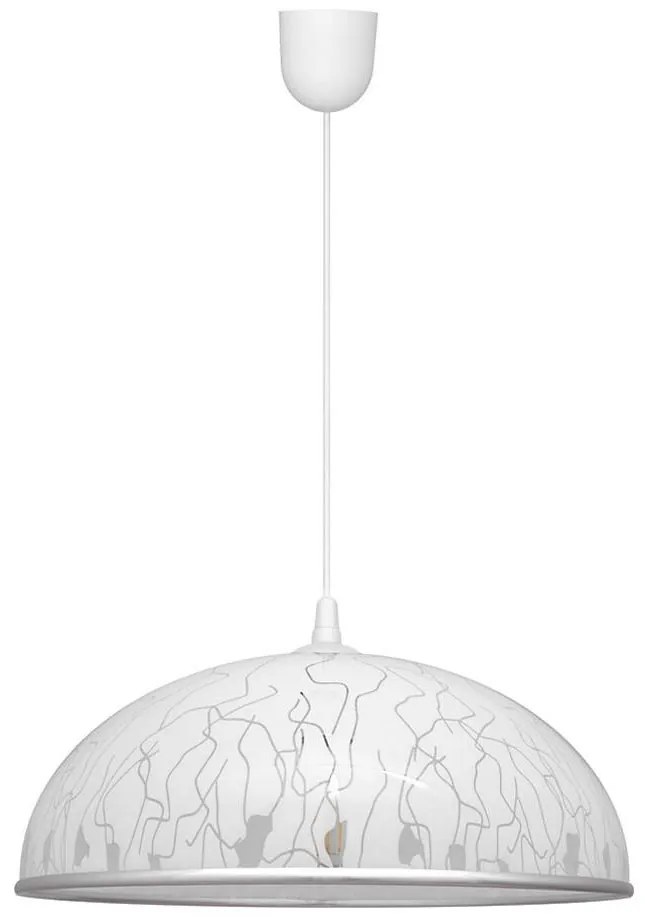 Lustră pe lanț CIRCLE 1xE27/15W/230V albă