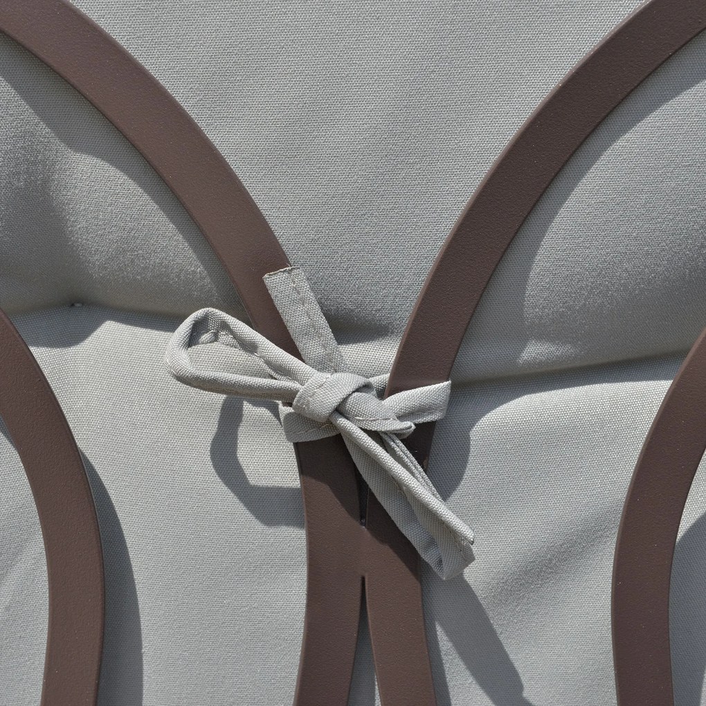 Outsunny Balansoar pentru 3 Persoane cu Acoperiș Reglabil și Suporturi Laterale, Gri Deschis | Aosom Romania