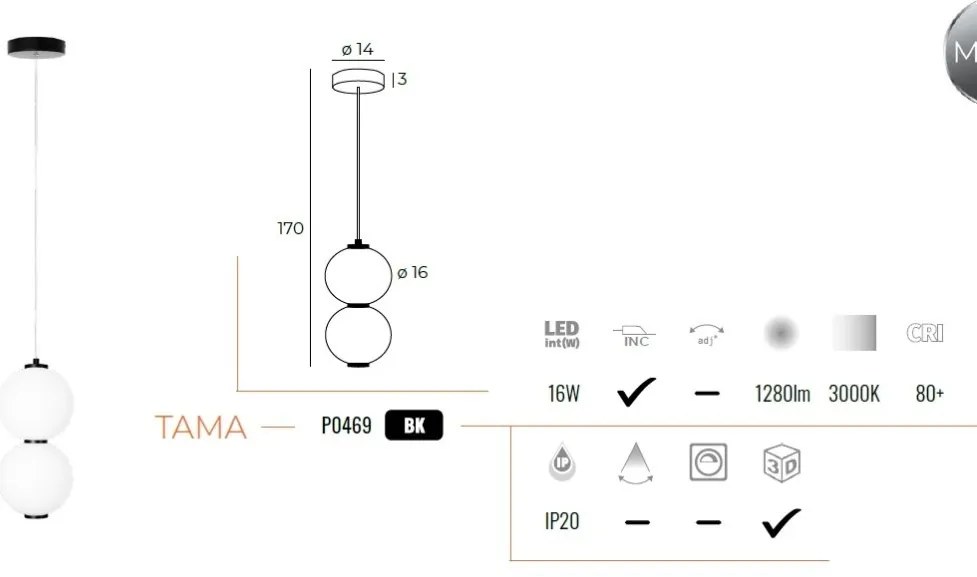 Lustra, Pendul LED design modern TAMA