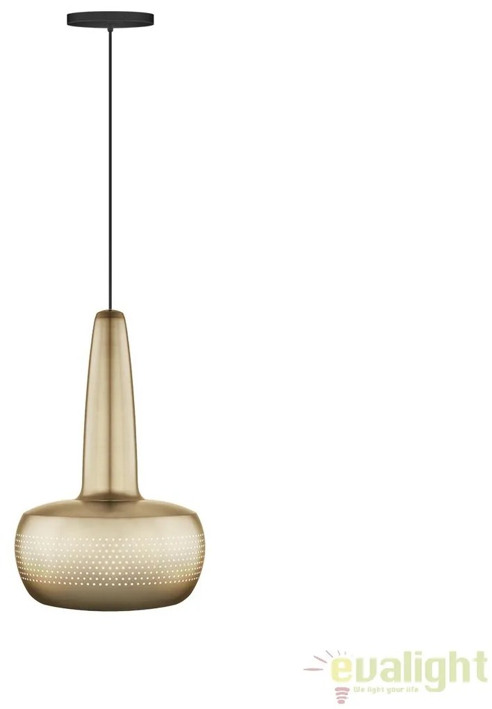Abajur metalic design retro Clava Brushed Brass