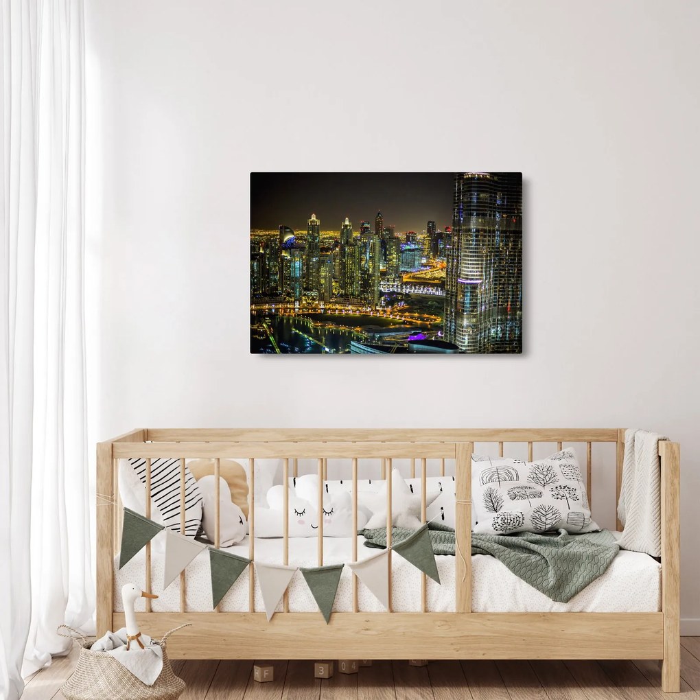 Tablou cu oraș nocturn (90x60 cm)