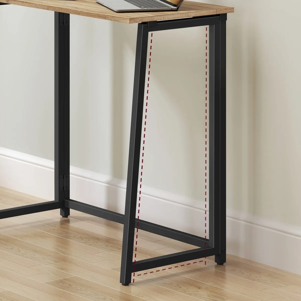 Set pentru birou – birou pliabil ZARIMO 80×40 cm stejar sonoma + scaun de birou AVOLA VELVET negru