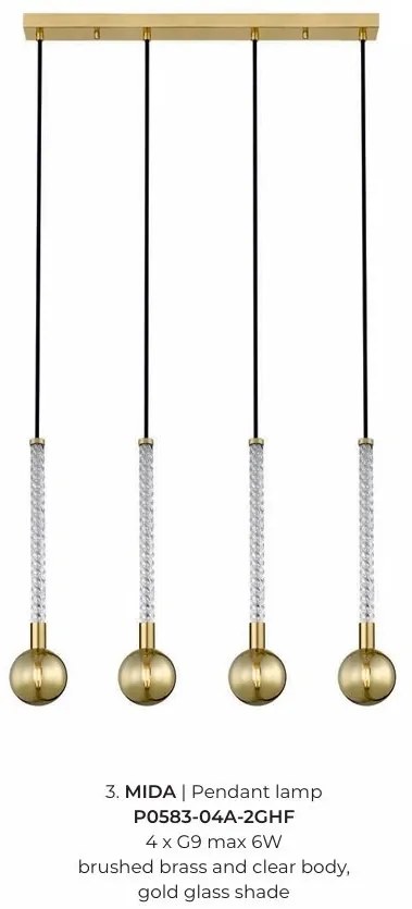 Lustra cu 4 pendule design modern Mida