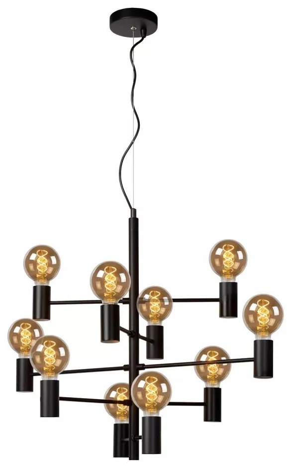 Lucide 21421/10/30 - Lustru suspendat pe cablu LEANNE 10xE27/40W/230V