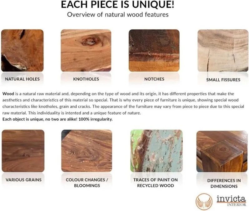 Masuta eleganta din lemn de trandafir Cube 100cm Sheesham A-38032 VC