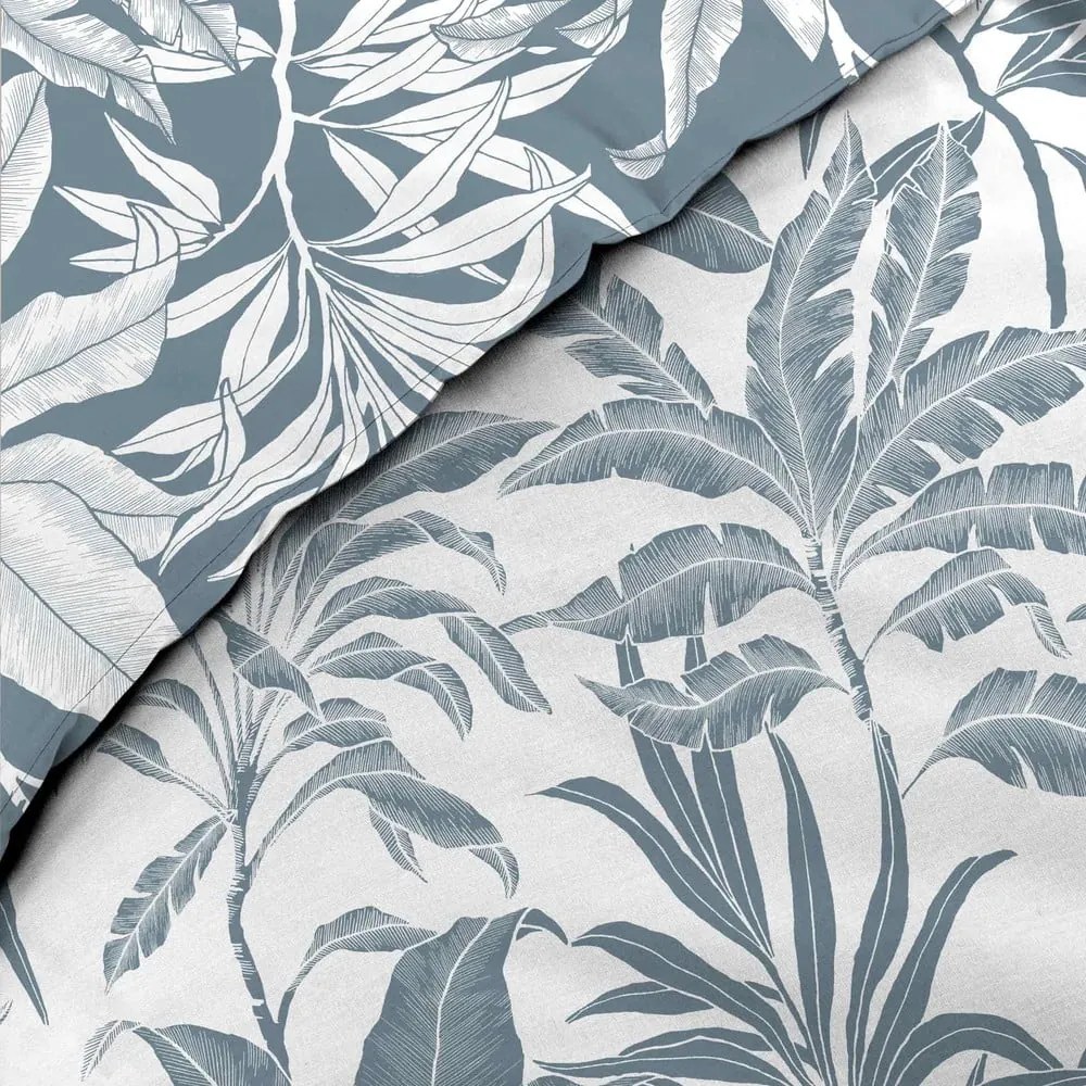 Lenjerie de pat albă-albastră din bumbac pentru pat dublu, extinsă 240x220 cm Hera – douceur d'intérieur