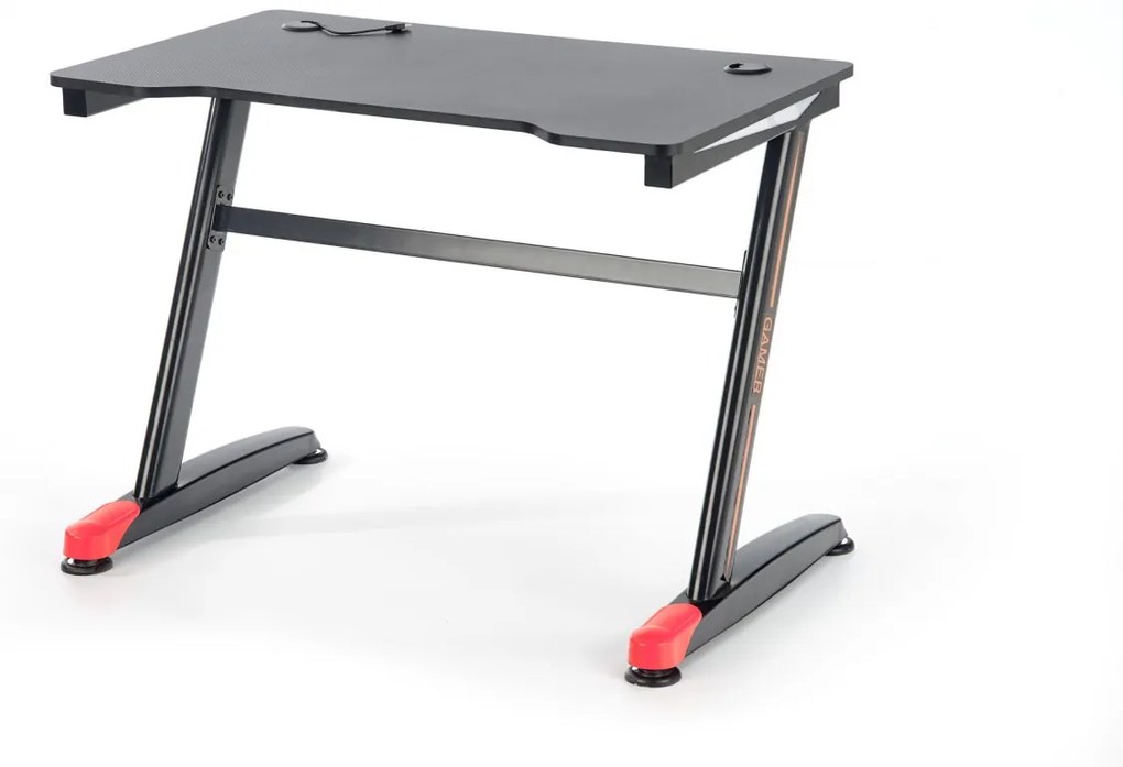 Birou de gaming B40 negru/rosu L100 cm