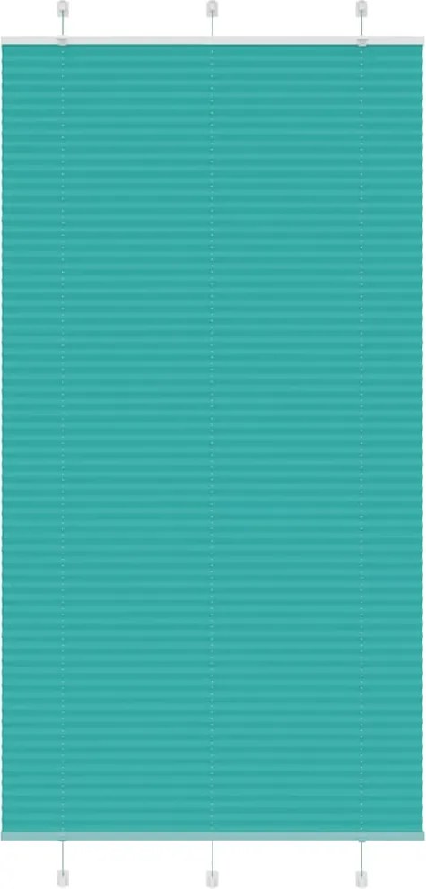 vidaXL Jaluzea plisată verde petrol 105x200 cm Lățime țesătură 104,4 cm