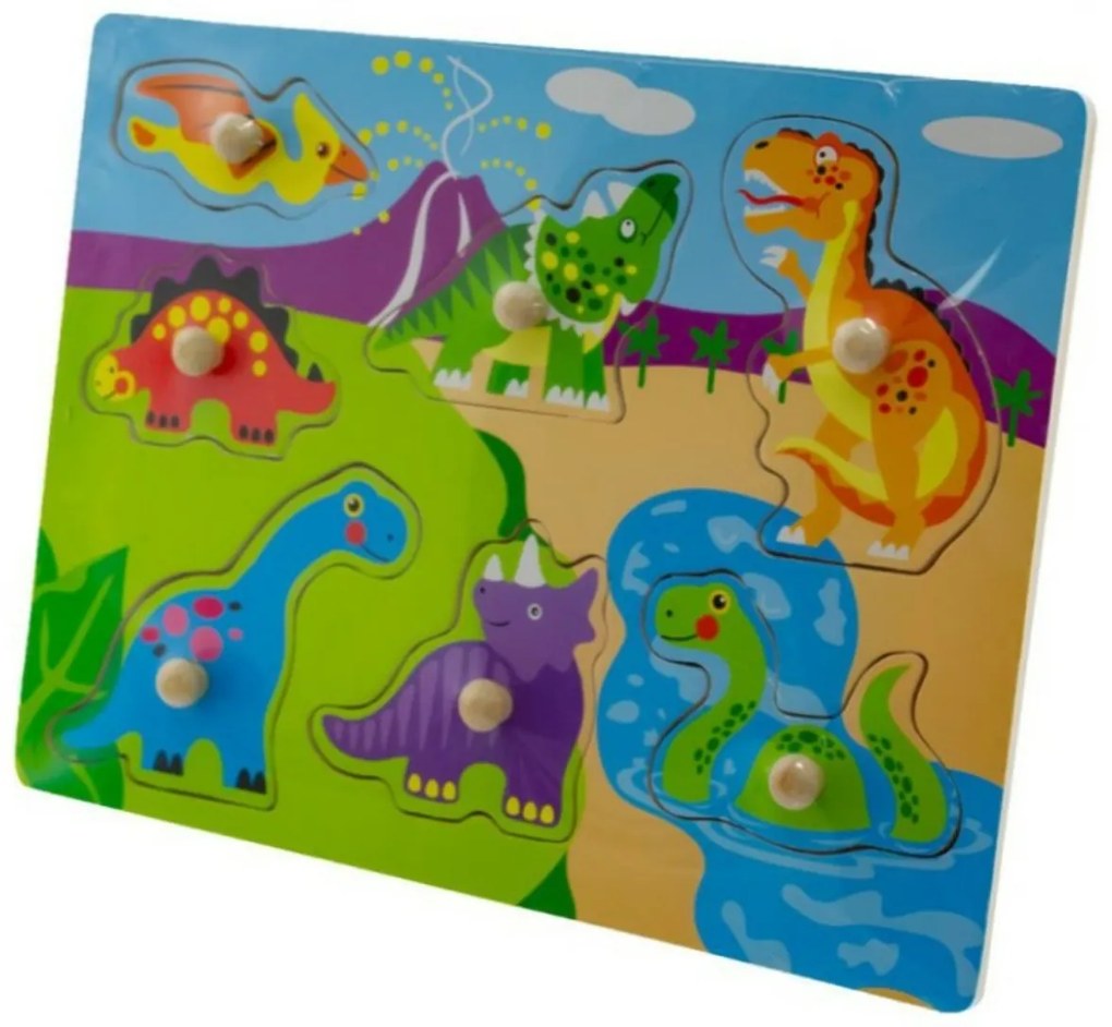 Tulimi Distracție de lemn puzzle jigsaw - Dinosauri