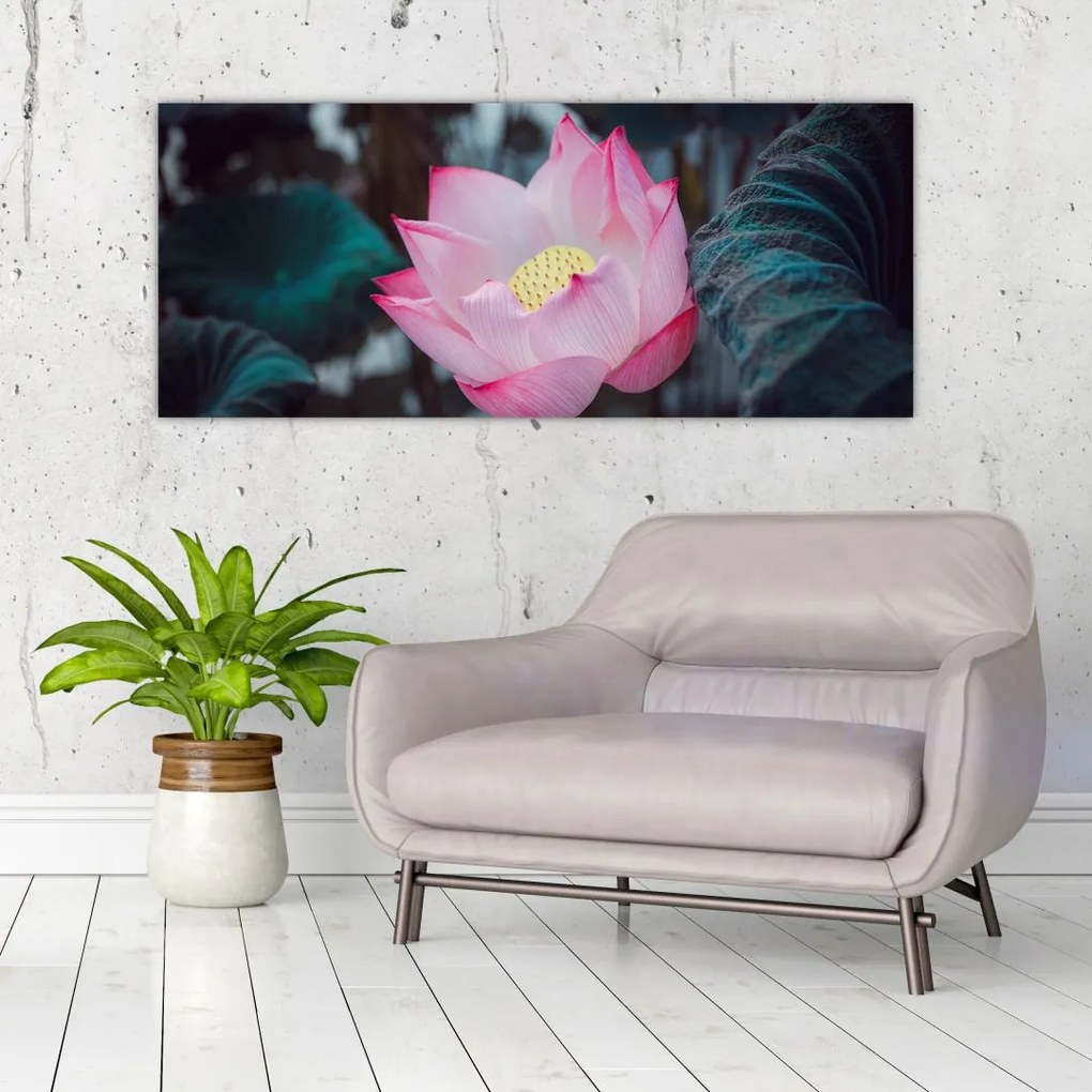 Tablou cu floare roz (120x50 cm)