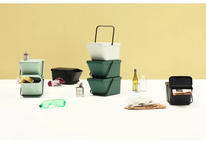 Cos depozitare sau reciclare Brabantia Sort&Go 1006310, 20 L, 22,5x45x28 cm, Stivuibil, Plastic, Gri închis
