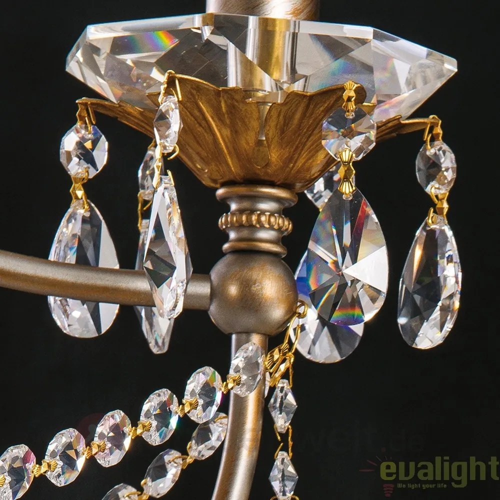 Candelabru LUX super elegant cu 12 brate Miramare LU 2407/8+4 silber-goldOR