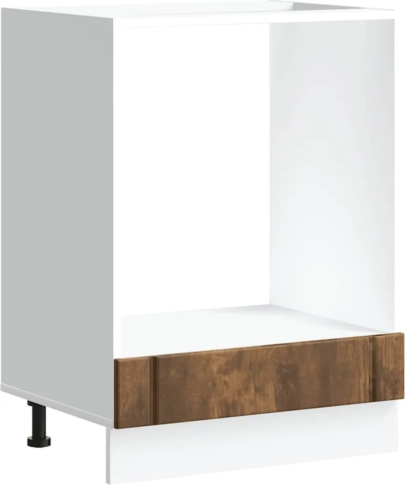 vidaXL Dulap pentru cuptor "Lucca" din lemn de stejar afumat