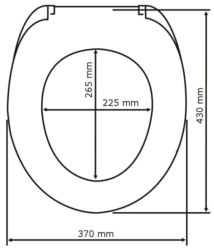 Capac WC cu închidere lentă Wenko Oak, 42,5 x 35,5 cm