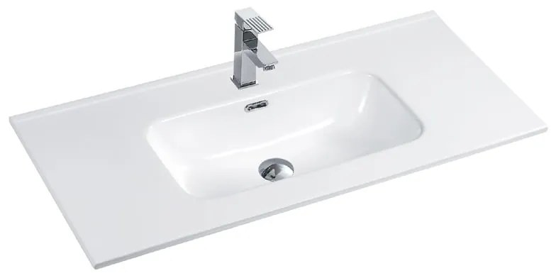 Lavoar baie incastrat alb 100 cm, dreptunghiular, Fluminia Siena 1010x465 mm