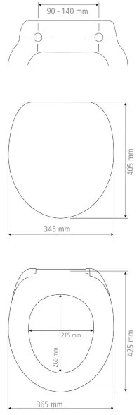 WENKO 25224100 - Capac WC BAMBOUSA, 34,5 x 40,5 cm, maro/argintiu