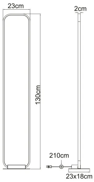 Lampadar LED SILLA LED/24W/230V Globo 67262SB