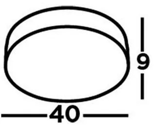 Plafonieră LED Searchlight 2714CC FLUSH LED/24W/230V d. 40 cm crom