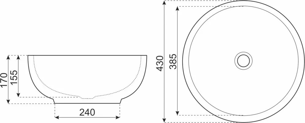 KR-140 chiuvetă cu design ceramic