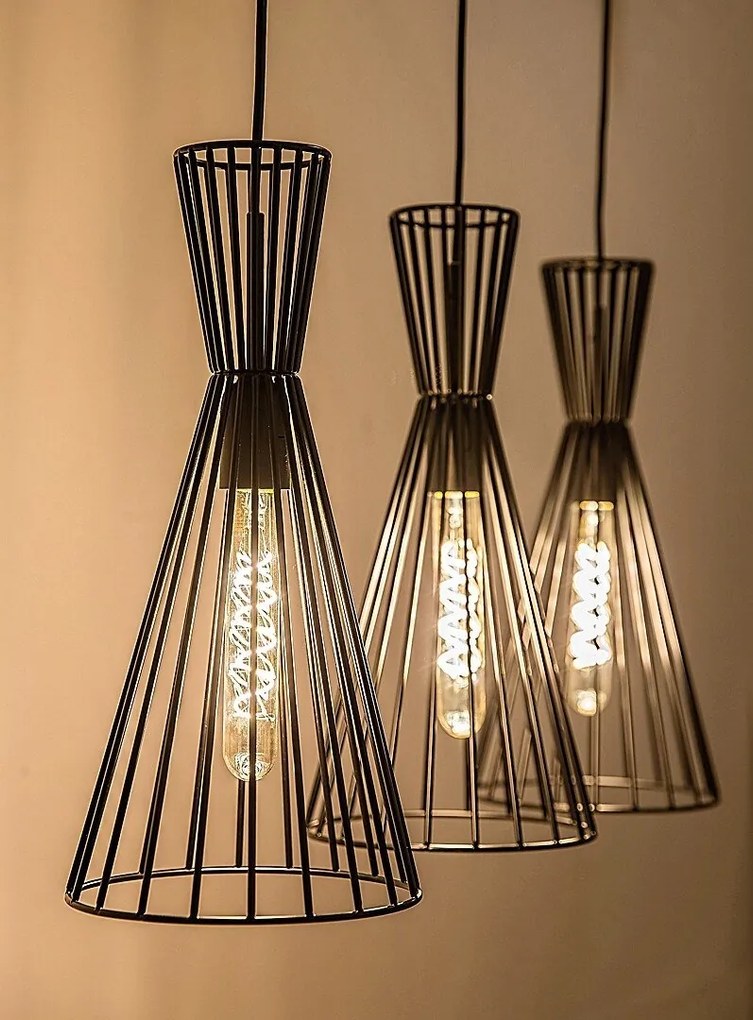 Lustra cu 3 pendule design industrial Leandros