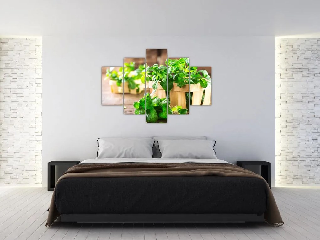 Tablou cu menta proaspătă (150x105 cm)