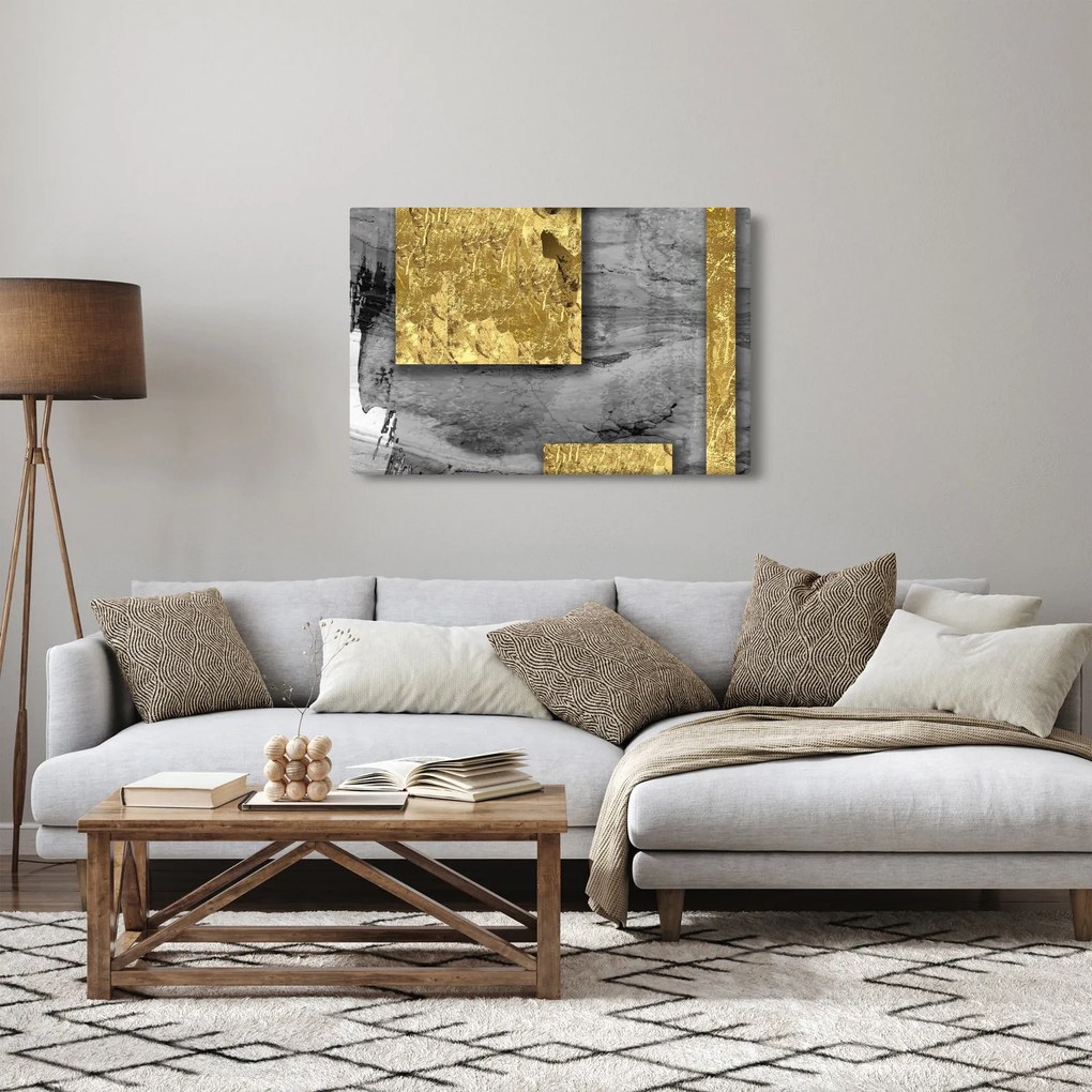 Tablou - Pătrate de aur N⁰2 (90x60 cm)