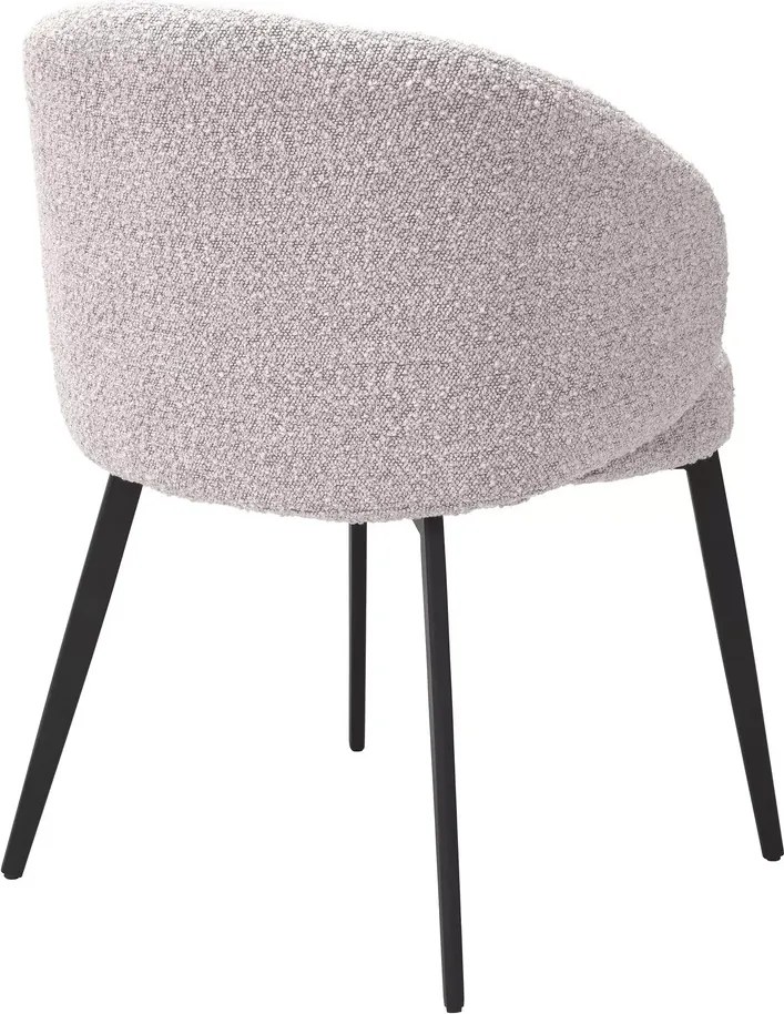 Set de 2 scaune cu brate design LUX Lloyd, boucle gri 115990 HZ