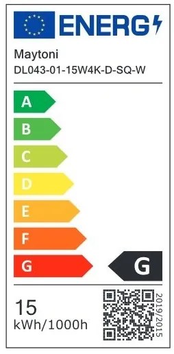 Spot LED incastrabil dimabil design tehnic Alpha alb, 8,5x8,5cm, 4000K