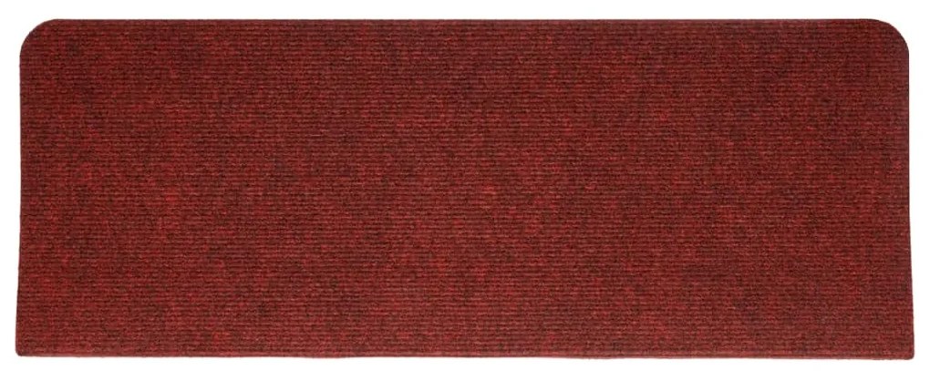 Covorase scari autoadezive, 15 buc., rosu, 65x28 cm 15, Rosu, 65 x 28 cm