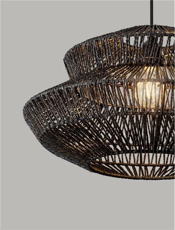 Lustra/Pendul design natural NUA negru