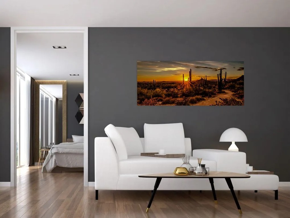 Tablou - Sfărșit de zi în deșertul Arizona (120x50 cm)