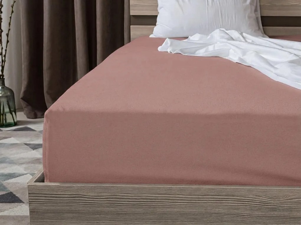 Cearsaf din jerse roz-maro 90 x 200 cm